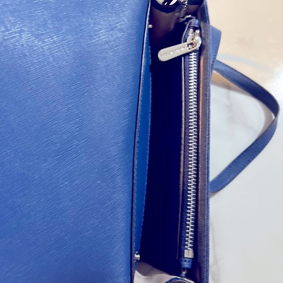 Michael Kors Jet Set Crossbody Bag Saffiano Leather Electric Blue - Picture 9 of 9